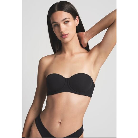 SKIMS Fits Everybody Strapless / Strap Bra in Onyx Size 38DDD - Picture 3 of 12